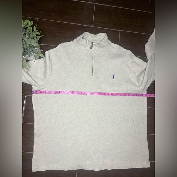 Polo Ralph Lauren oatmeal knit pullover sweater sz XL - Picture 5 of 7